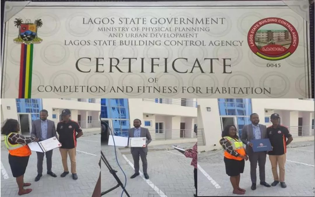 Certificate of Completion And Fitness for Habitation – Fiona Lawton